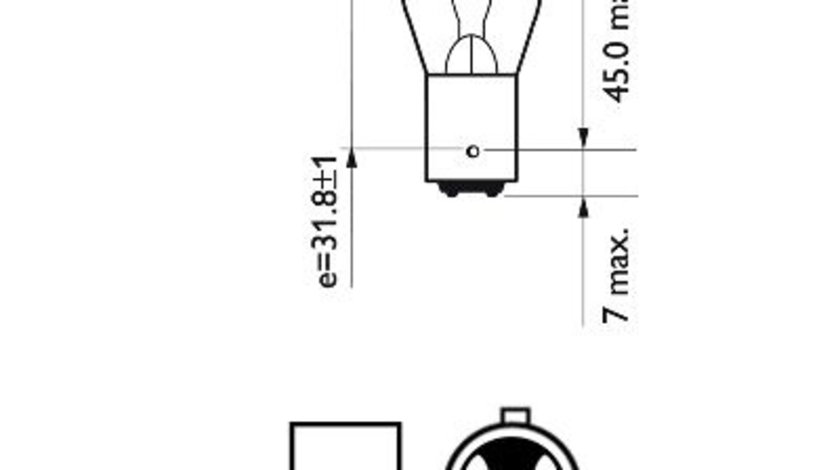 Set 2 Becuri Stop Frana P21/4w 12v (blister) Philips 12594B2