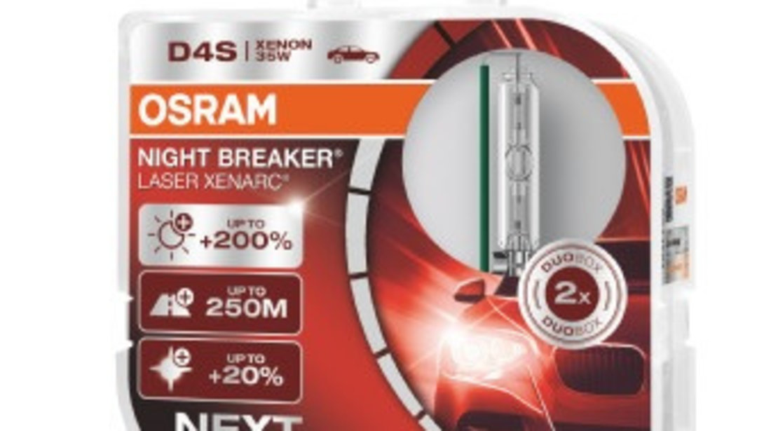 SET 2 BECURI XENON 42V D4S XENARC NIGHT BREAKER LASER +200% OSRAM 66440XNL-HCB OSRAM