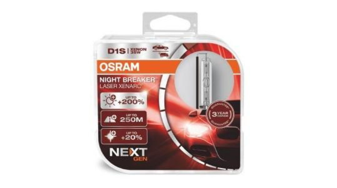 Set 2 becuri xenon 85v d1s xenarc night breaker laser nextgen osram UNIVERSAL Universal #6 66140XNN-HCB