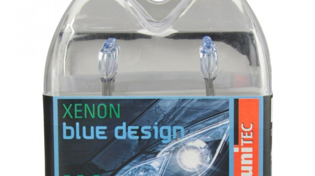 Set 2 Becuri Xenon Blue Design H1 12V 55W Unitec 77775