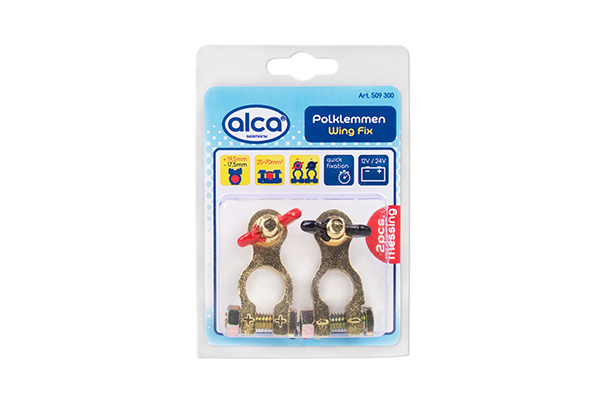SET 2 BORNE BATERIE ROSU SI NEGRU 509300 ALCA