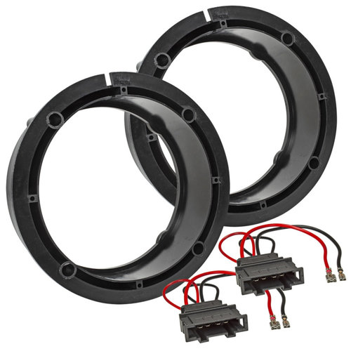 Set 2 Buc Adaptoare Difuzoare Boxe 165mm 6.5&quot; + 2 Mufe Compatibil Audi A2 8Z 2000-2005 SM-VW
