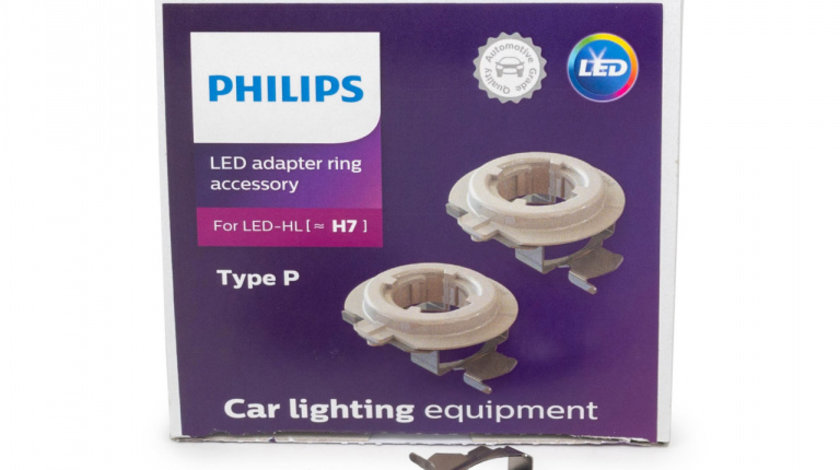 Set 2 Buc Adaptor Bec Led H7 Philips Bmw Seria 1 F20 2011-2019 Typ P PX26d 11182X2