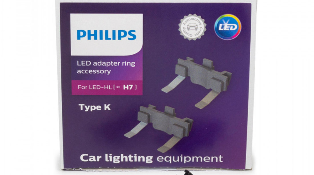 Set 2 Buc Adaptor Bec Led H7 Philips Ford Focus 4 2018→ Typ K PX26d 11180X2