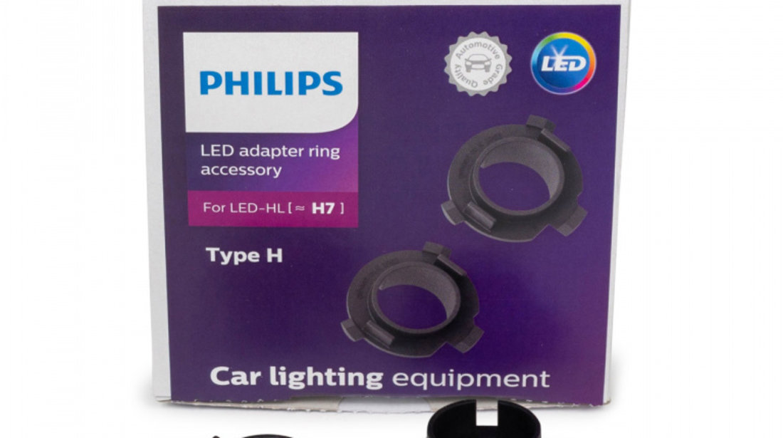 Set 2 Buc Adaptor Bec Led H7 Philips Hyundai i30 2011→ Typ H PX26d 11172X2