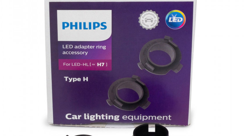 Set 2 Buc Adaptor Bec Led H7 Philips Hyundai i30 2011→ Typ H PX26d 11172X2