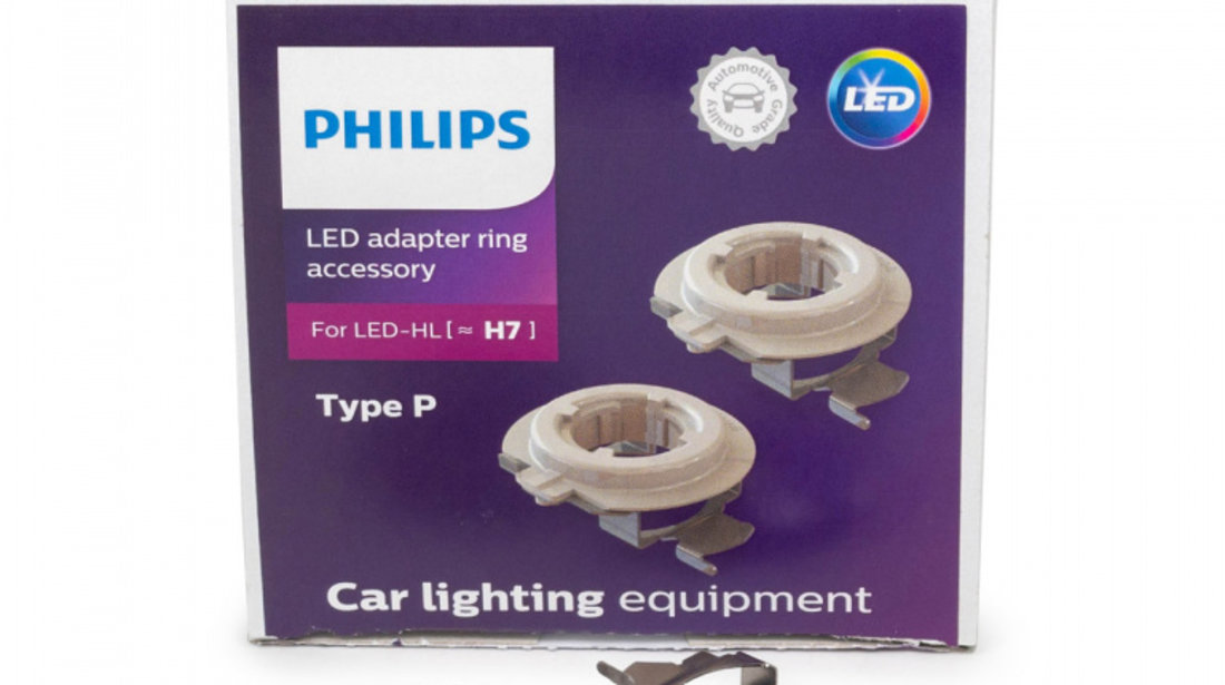 Set 2 Buc Adaptor Bec Led H7 Philips Mercedes-Benz A-Class W176 2012-2018 Typ P PX26d 11182X2