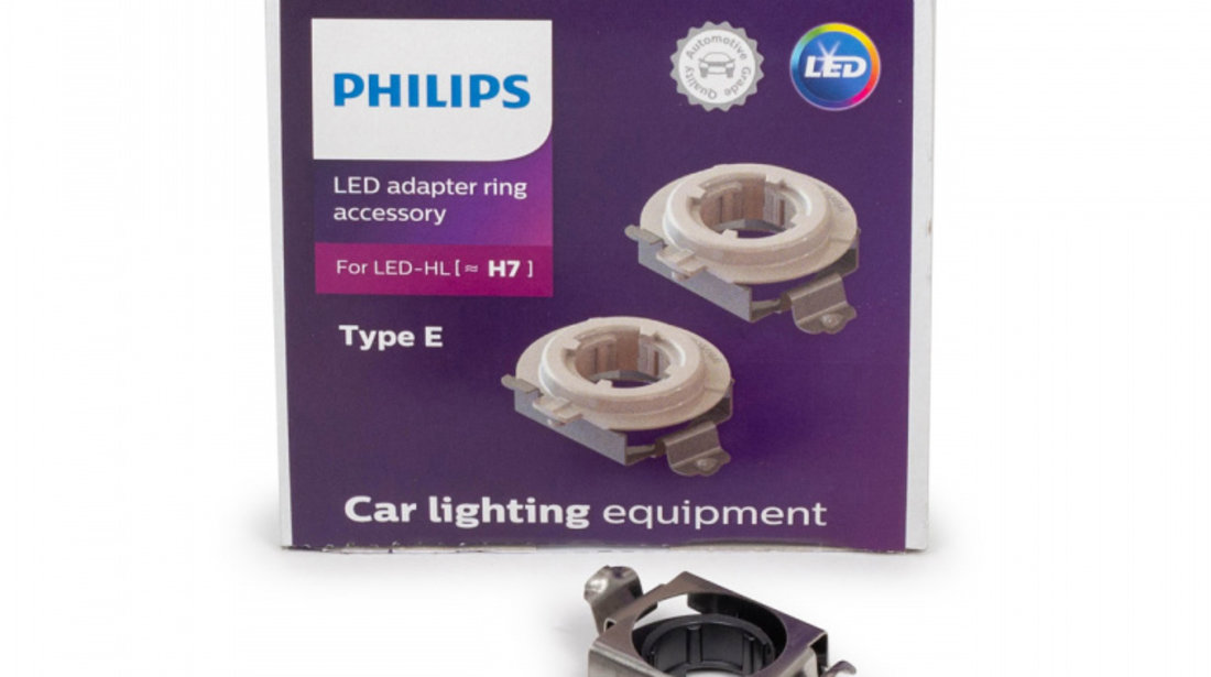 Set 2 Buc Adaptor Bec Led H7 Philips Mercedes-Benz B-Class W246 2011-2018 Typ E PX26d 11178X2