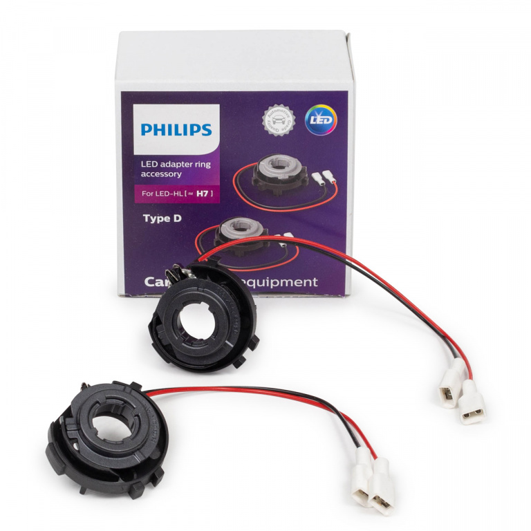 Set 2 Buc Adaptor Bec Led H7 Philips Volkswagen Golf 7 2012→ Typ D PX26d 11176X2