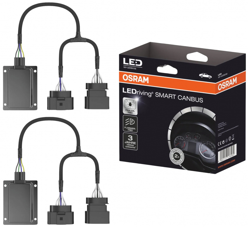 Set 2 Buc Anulator Eroare Led Canbus Osram H7 12V 16W LEDriving Smart Canbus Audi, Seat, Volkswagen LEDSC02-1-2HFB