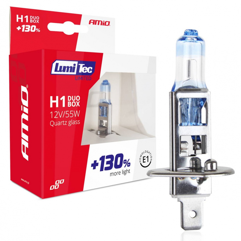 Set 2 Buc Bec Amio H1 12V 55W LumiTec Limited +130% Duo 01404