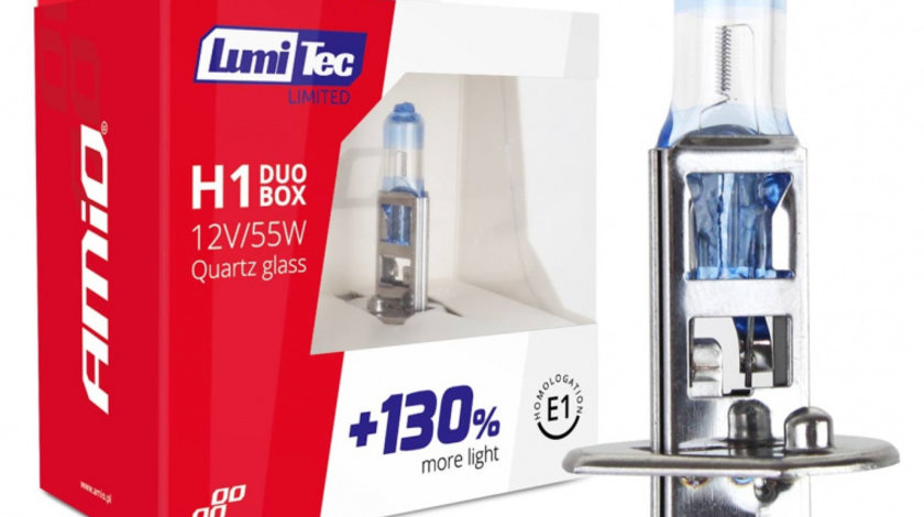 Set 2 Buc Bec Amio H1 12V 55W LumiTec Limited +130% Duo 01404