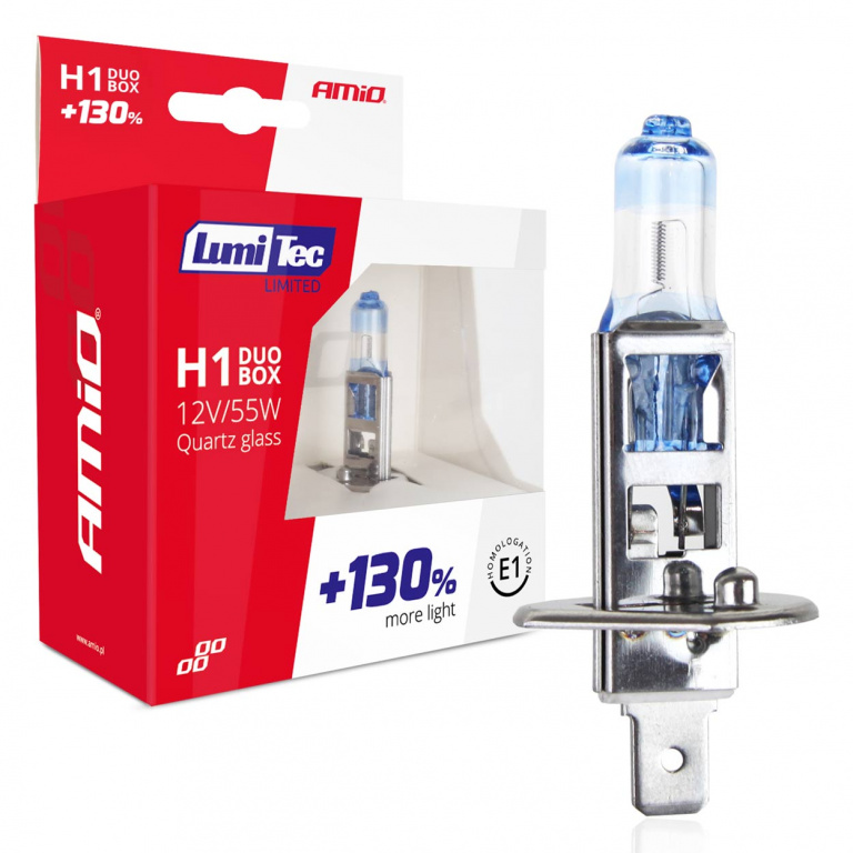 Set 2 Buc Bec Amio H1 12V 55W Lumitec Limited +130% Duo 01404