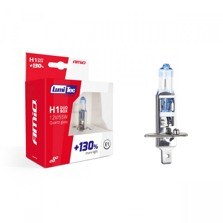 Set 2 Buc Bec Amio H1 12V 55W LumiTec Limited +130% Duo 01404