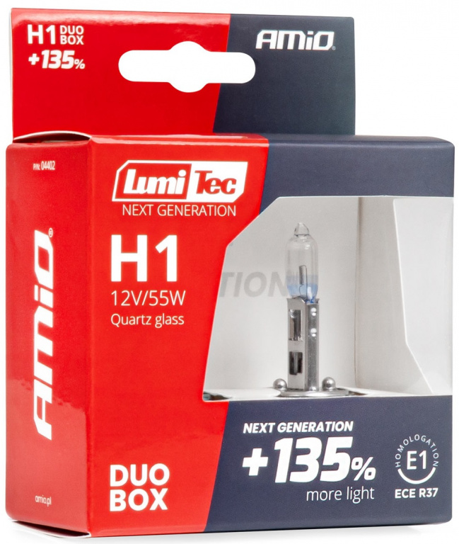 Set 2 Buc Bec Amio H1 12V 55W LumiTec Next Generation +135% DuoBox 04402