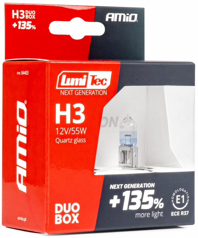 Set 2 Buc Bec Amio H3 12V 55W LumiTec Next Generation +135% DuoBox 04403