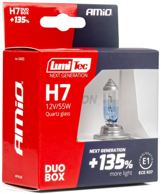 Set 2 Buc Bec Amio H7 12V 55W LumiTec Next Generation +135% DuoBox 04405