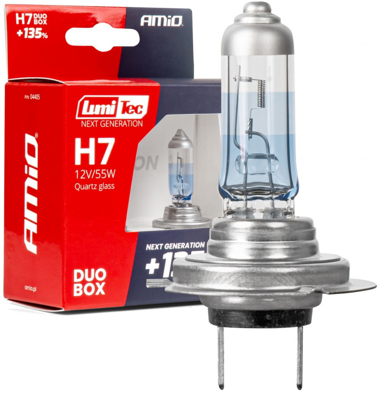 Set 2 Buc Bec Amio H7 12V 55W LumiTec Next Generation +135% DuoBox 04405