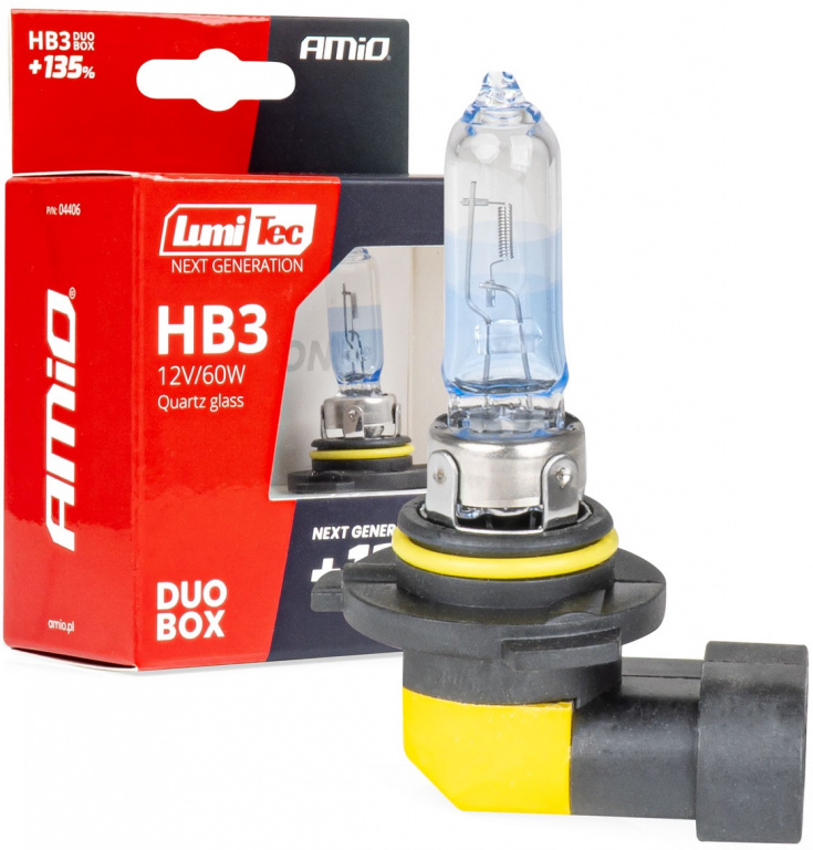 Set 2 Buc Bec Amio HB3 12V 60W LumiTec Next Generation +135% DuoBox 04406