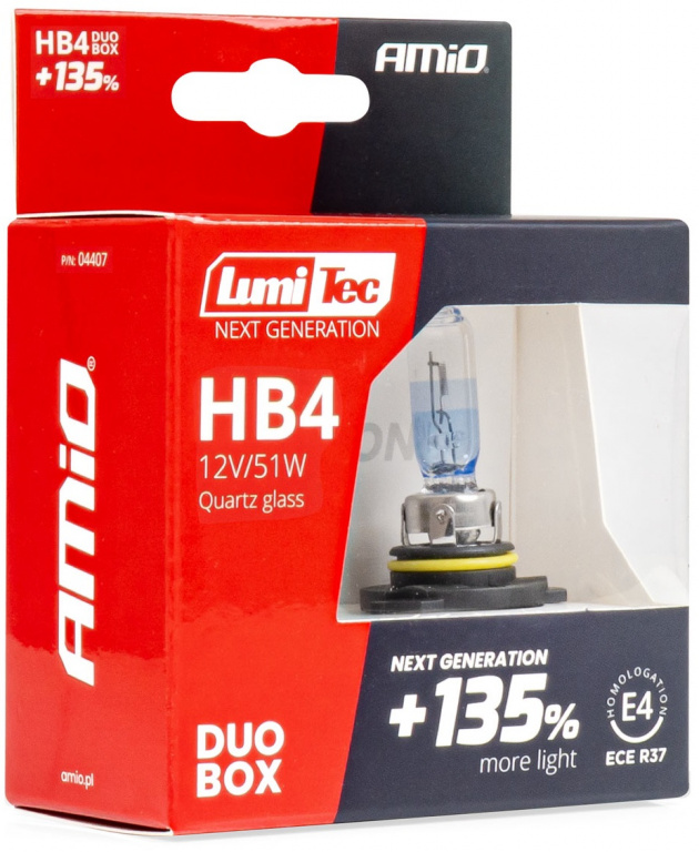 Set 2 Buc Bec Amio HB4 12V 51W LumiTec Next Generation +135% DuoBox 04407