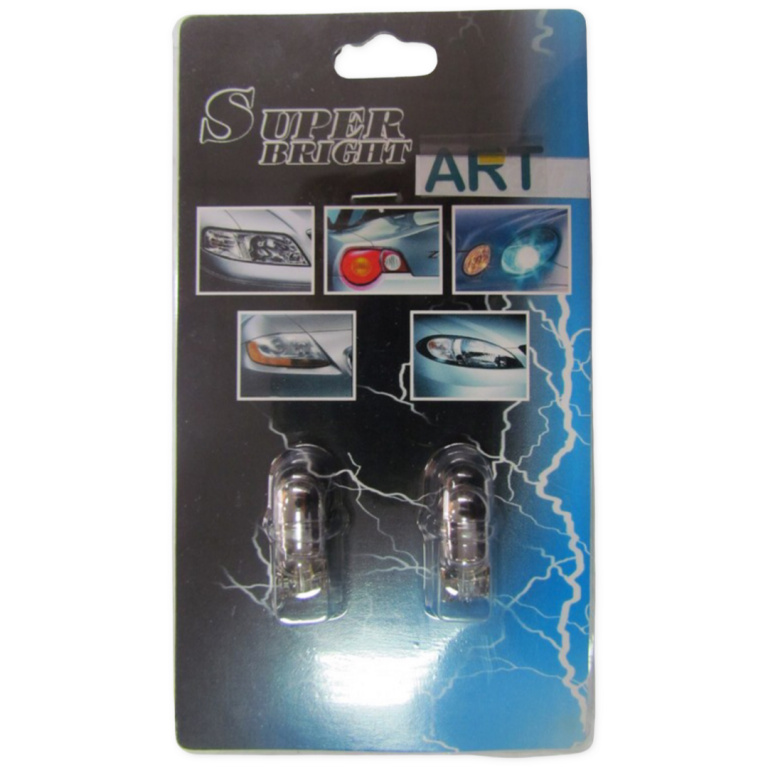 Set 2 Buc Bec Art W5W 12V 5W Crom Silver Vision Invisible Culoare Argintie TCT-643