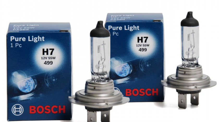 Set 2 Buc Bec Bosch H7 12V 55W Pure Light 1 987 302 777