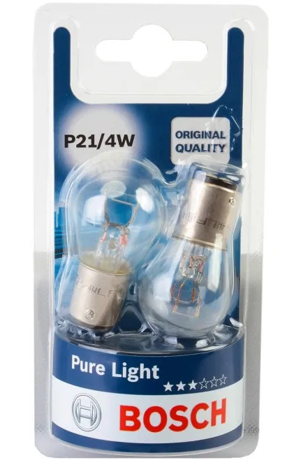 Set 2 Buc Bec Bosch P21/4W 12V 21/4W Pure Light Blister 1 987 301 015