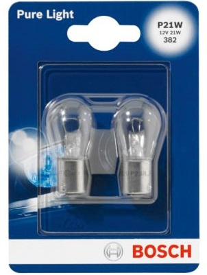 Set 2 Buc Bec Bosch P21W 12V 21W Pure Light Blister 1 987 301 017