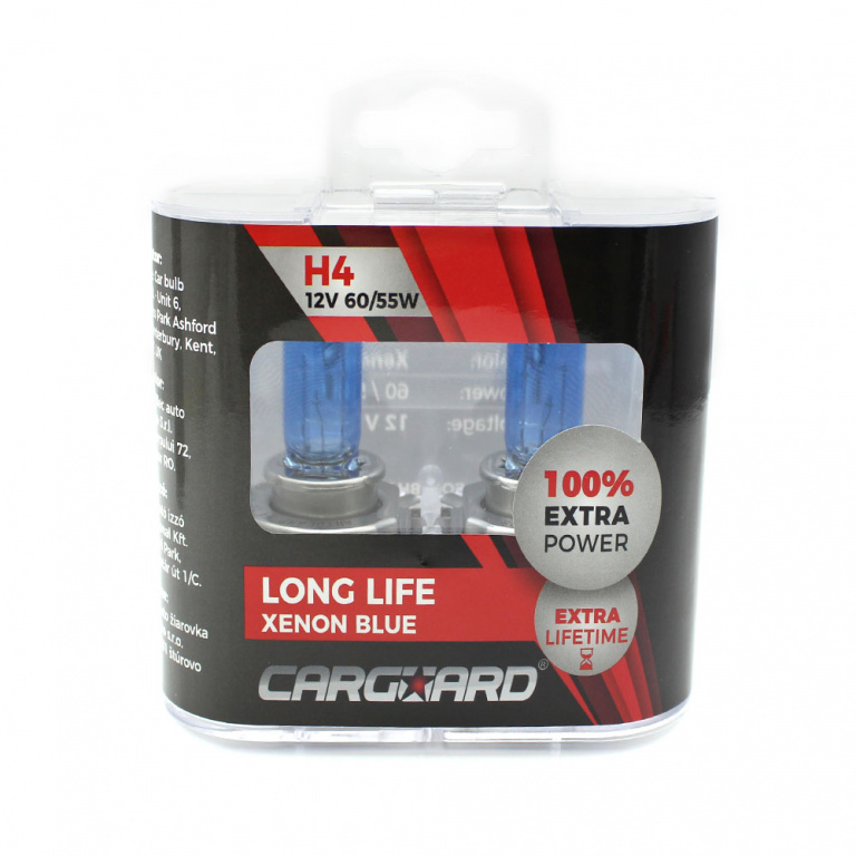 Set 2 Buc Bec Carguard H4 12V 60/55W +100% Intensitate Long Life BHA023
