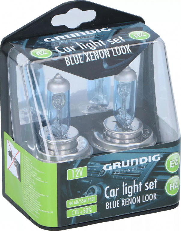 Set 2 Buc Bec Grundig H4 12V 60/55W P43T Blue Xenon Look 12V DNP0315