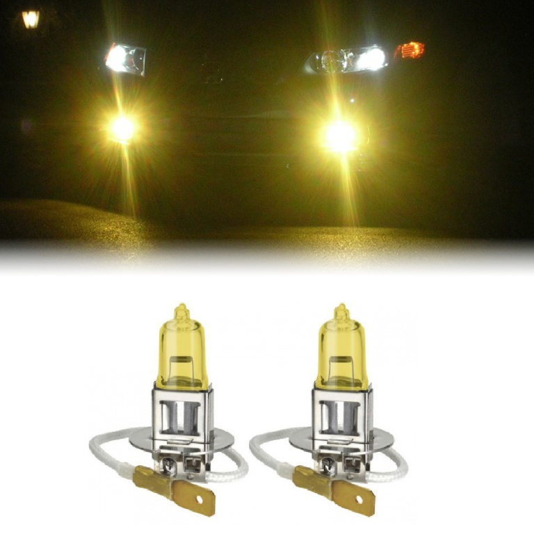 Set 2 Buc Bec H3 12V 55W Pentru Proiectoare De Ceata, Culoare Galbena, AVX-T1924