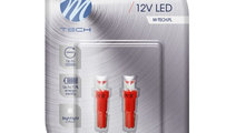 Set 2 Buc Bec Led M-Tech T5W 12V W2X4,6D Rosu LB00...