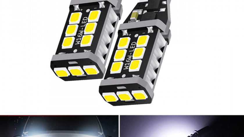 Set 2 Buc Bec Led T15 15 SMD 12V LED 284