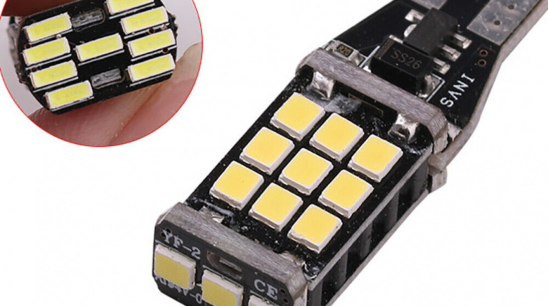 Set 2 Buc Bec Led T15 21 SMD 12V-24V LED 287