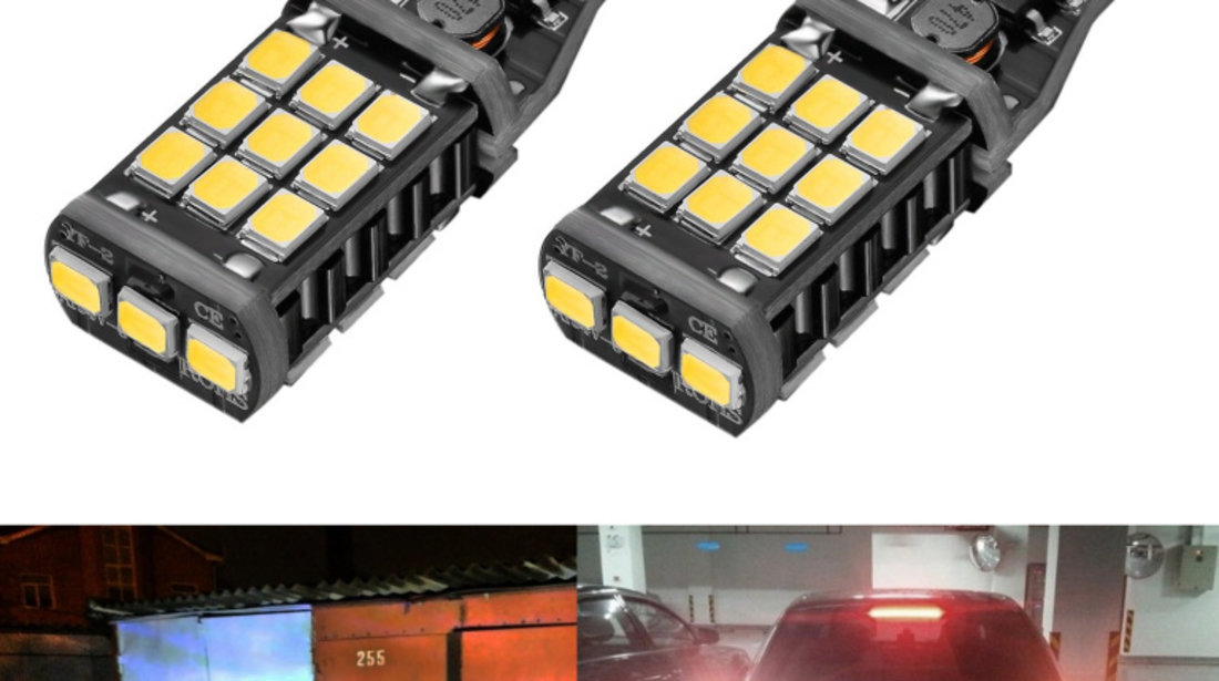 Set 2 Buc Bec Led T15 21 SMD 12V-24V LED 287