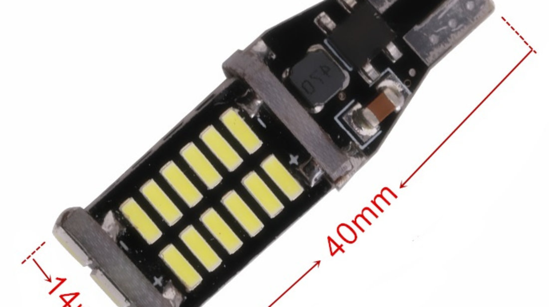 Set 2 Buc Bec Led T15 30 SMD 12V LED 286