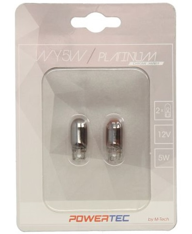 Set 2 Buc Bec M-Tech Powertec Platinum WY5W 12V 5W W1,2X9,5D Crom PTZCH28-02B