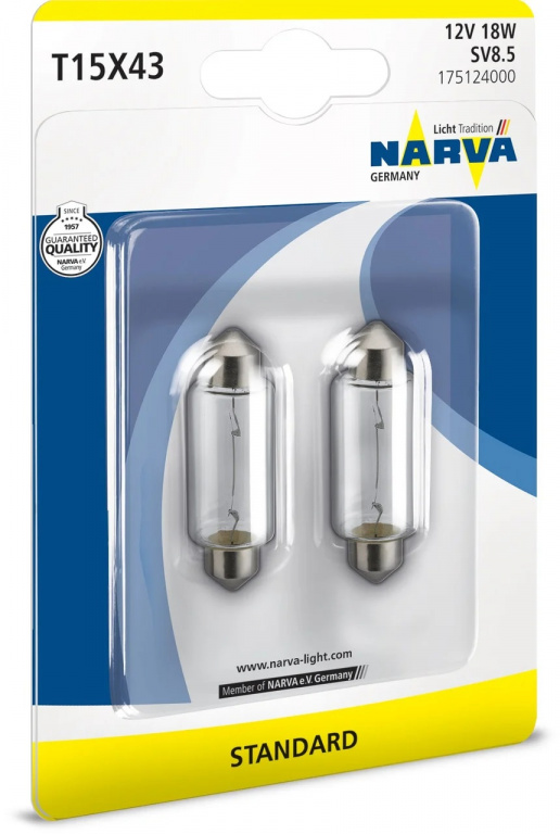 Set 2 Buc Bec Narva C18W 12V 18W Blister 17512N