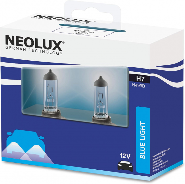 Set 2 Buc Bec Neolux H7 12V 55W PX26d Blue Light Duobox N499B-2SCB
