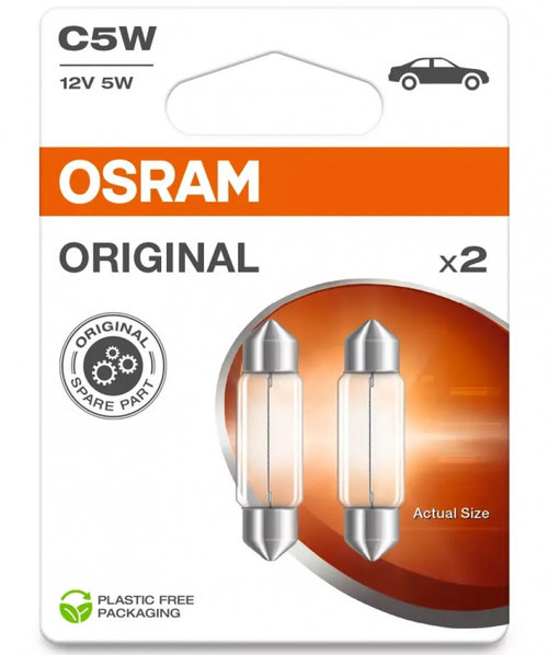 Set 2 Buc Bec Osram C5W 12V 5W Original Blister 6418-2BL