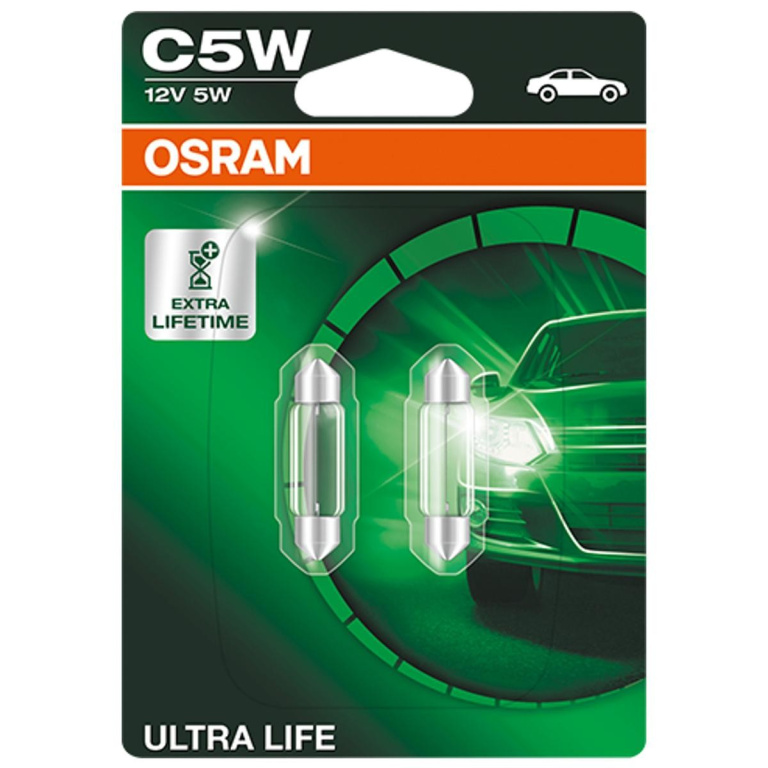 Set 2 Buc Bec Osram C5W 12V 5W Ultra Life Blister 6418ULT-02B