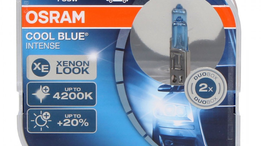 Set 2 Buc Bec Osram H1 12V 55W P14,5s Cool Blue Intense CBI 64150CBI-HCB