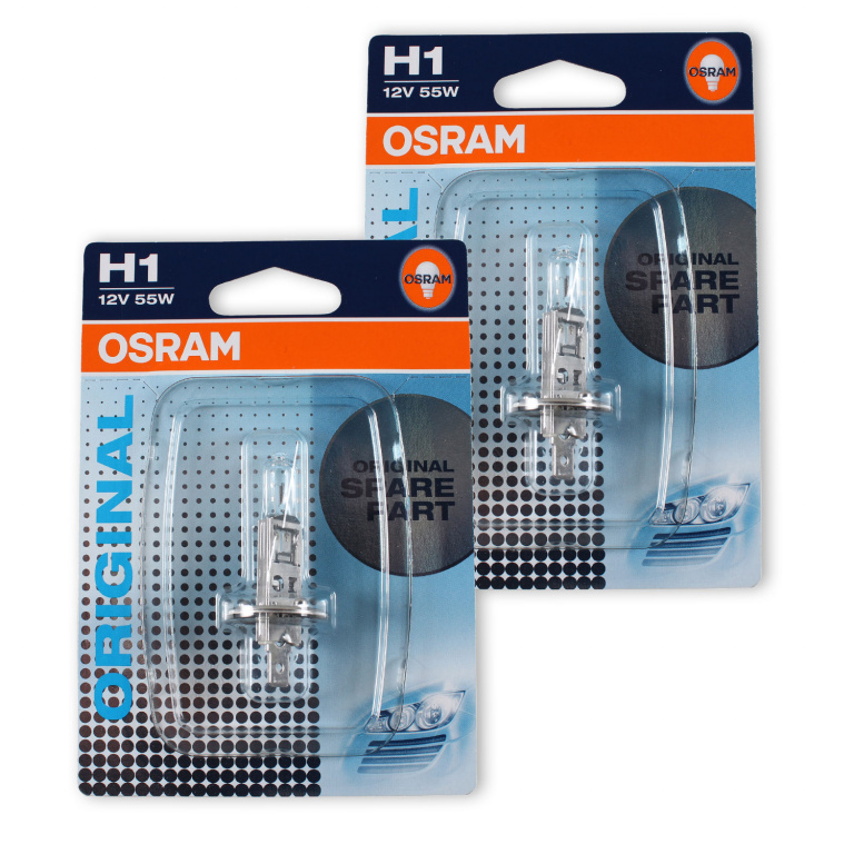 Set 2 Buc Bec Osram H1 12V 55W P14,5s Original Blister 64150-01B
