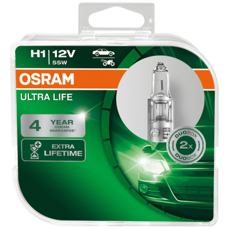 Set 2 Buc Bec Osram H1 12V 55W Ultra Life 64150ULT DUO