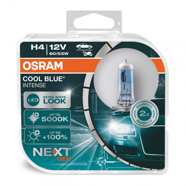 Set 2 Buc Bec Osram H4 12V 60/55W P43t Cool Blue Next Gen 5000K AVX-AM64193CBN-H