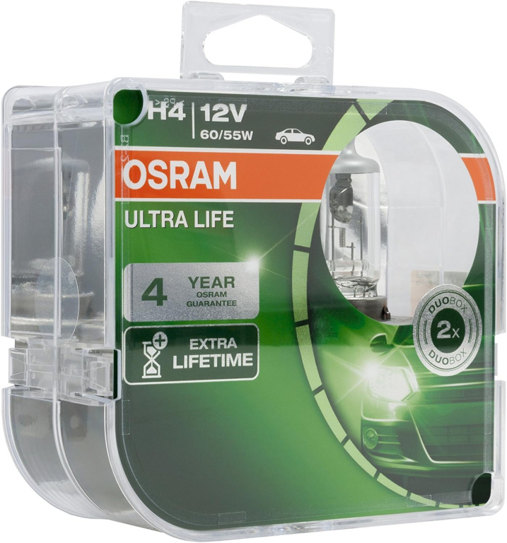 Set 2 Buc Bec Osram H4 12V 60/55W Ultra Life 64193ULT DUO