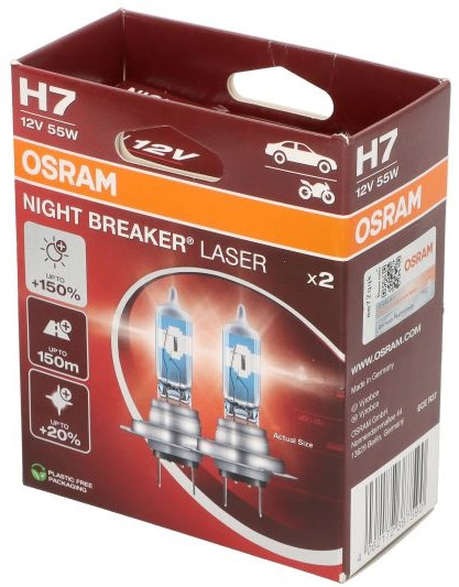 Set 2 Buc Bec Osram H7 12V 55W Night Breaker Laser Nextgen +150% 64210NL-2HB