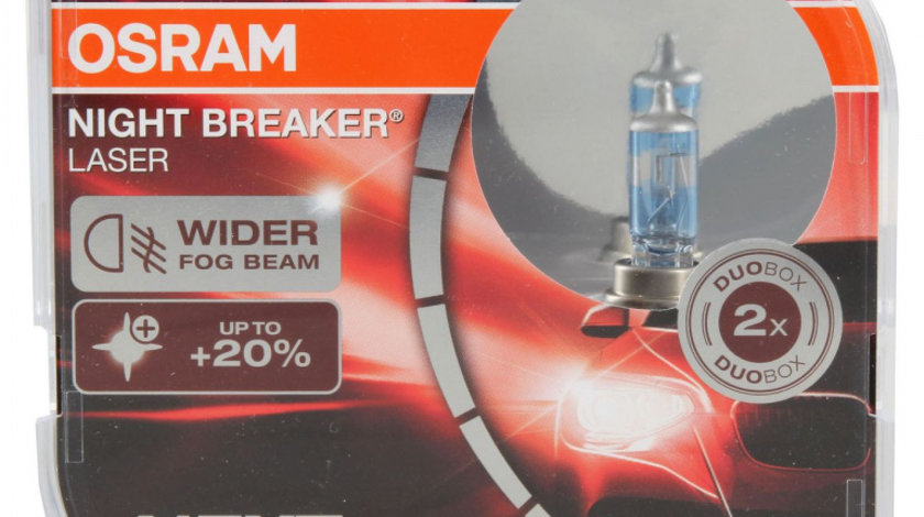 Set 2 Buc Bec Osram H8 12V 35W PGJ19-1 Night Breaker Laser Next Generation +150% 64212NL-HCB