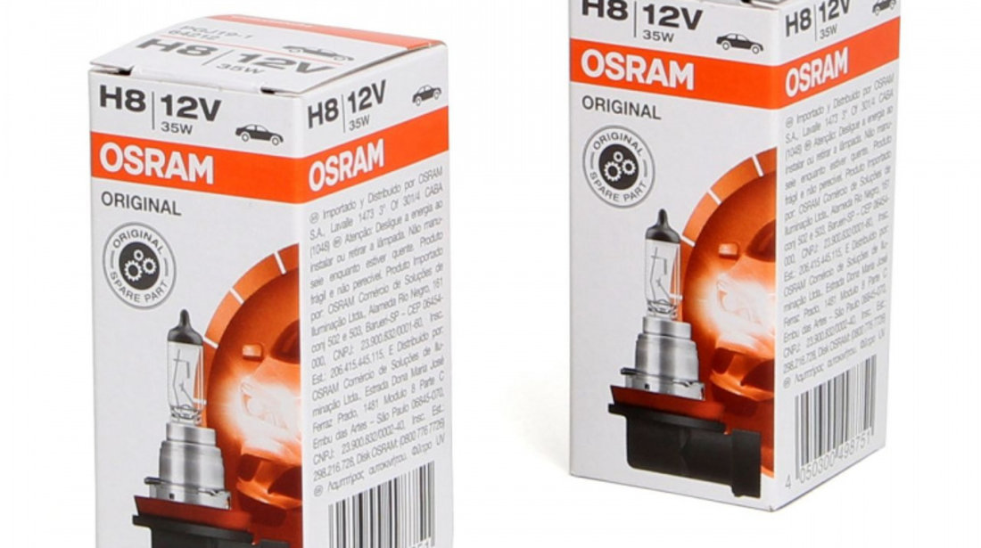 Set 2 Buc Bec Osram H8 12V 35W PGJ19-1 Original 64212