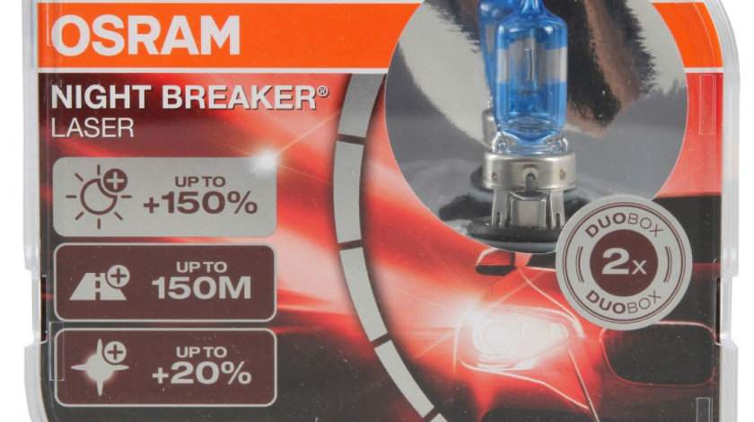 Set 2 Buc Bec Osram HB3 12V 60W P20d Night Breaker Laser Next Generation +150% 9005NL-HCB